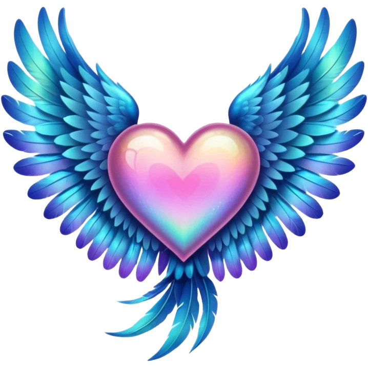 fairytale wings heart emoji