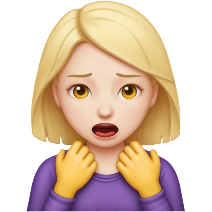 girl emoji strangling herself  emoji