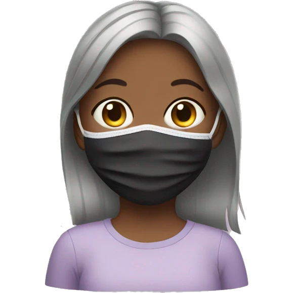 Girl with face mask  emoji