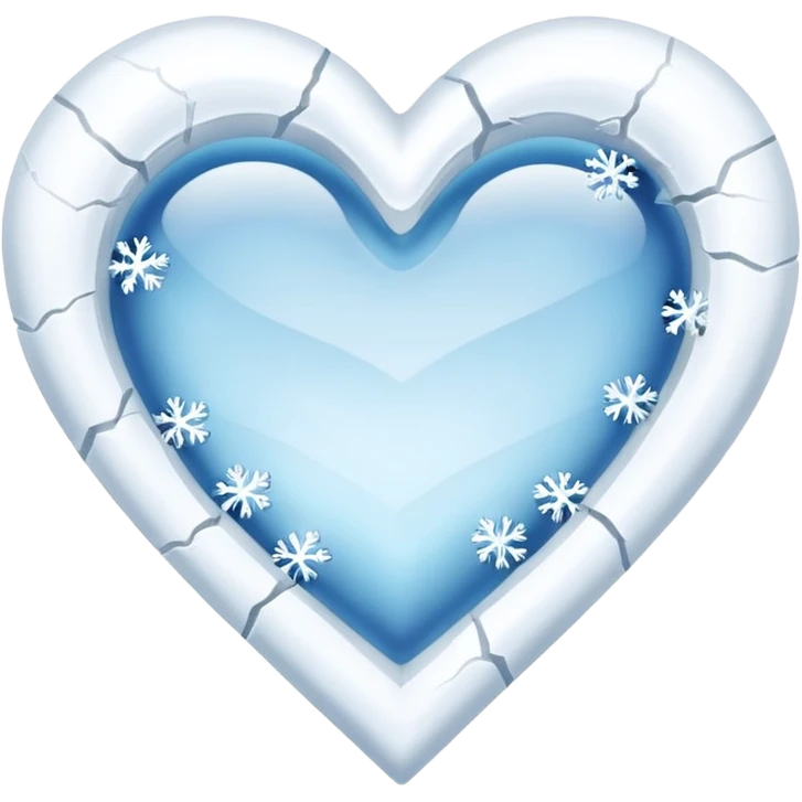 snow heart freezing emoji
