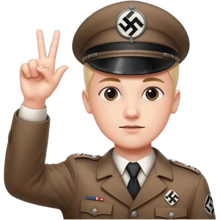Nazi salut with svaztica emoji