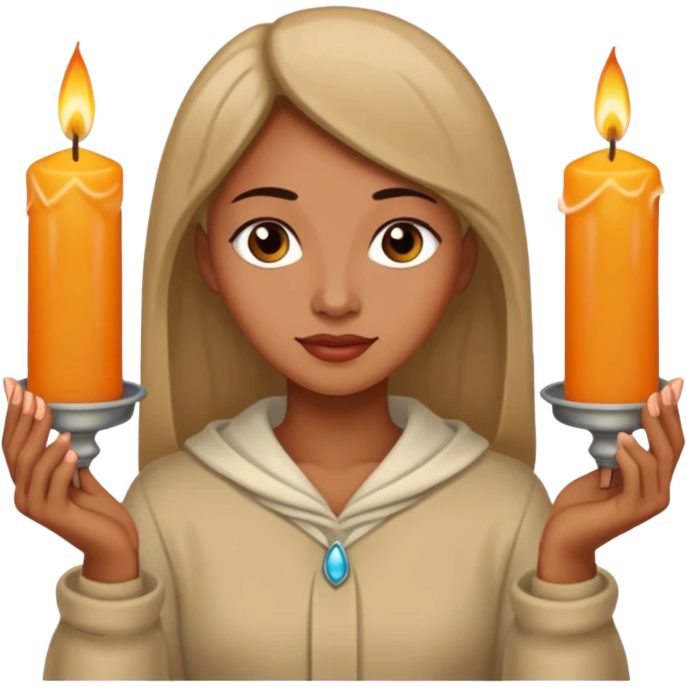  woman holding candles emoji