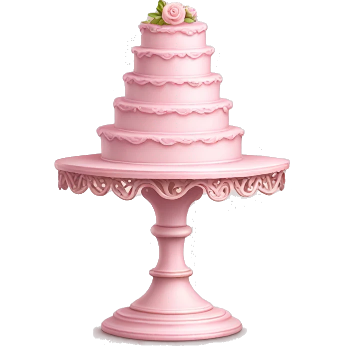 Pale pink ornate cake stand emoji