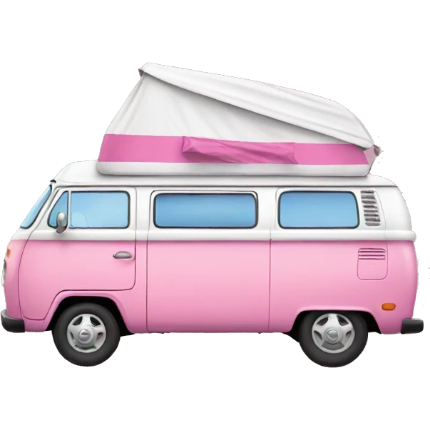 Pink camper van emoji