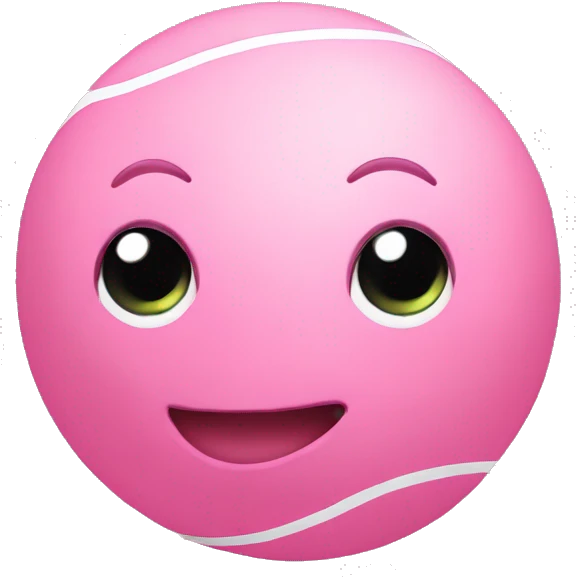 baby pink Tennis ball emoji