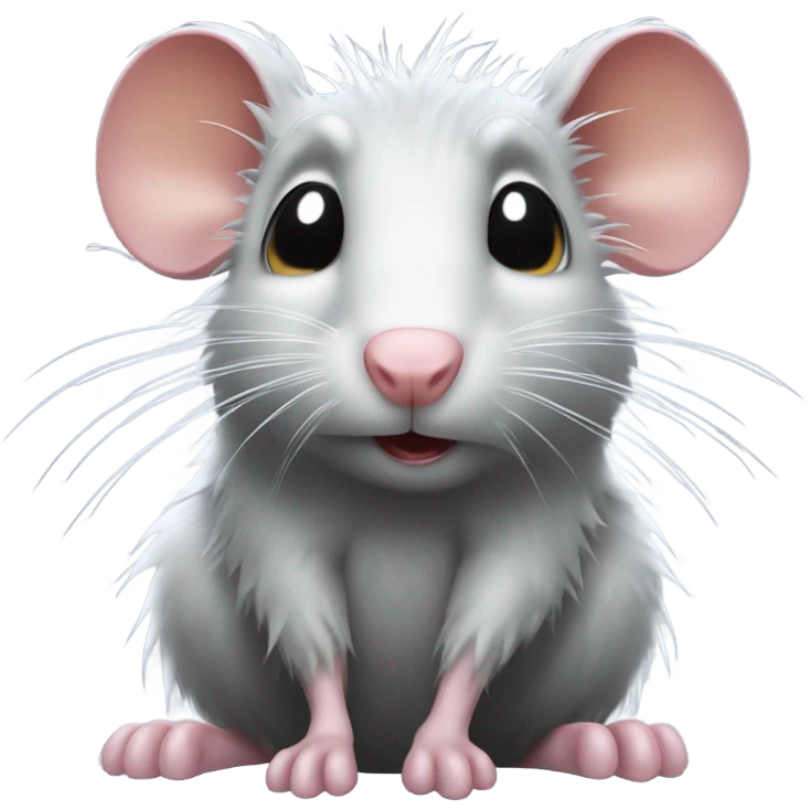 A rat in the rain emoji