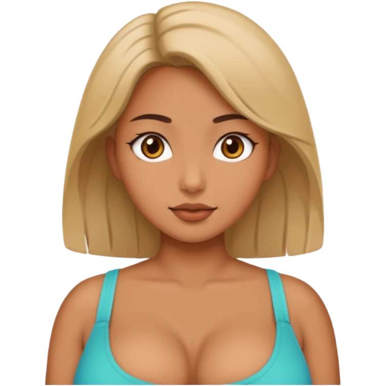 Sexy girl with big boobs  emoji
