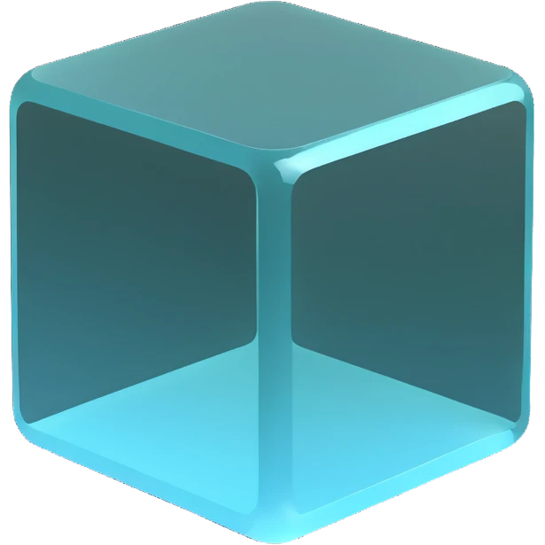 Russian Samokat delivery company logo on a transparent glass square rounded block emoji