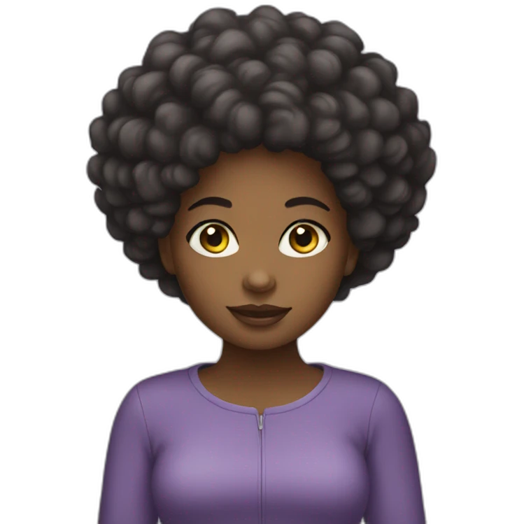 afro girl emoji