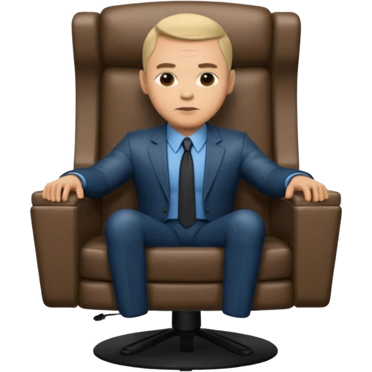 man sitting in a Interview chair from Mindhunter TV show emoji