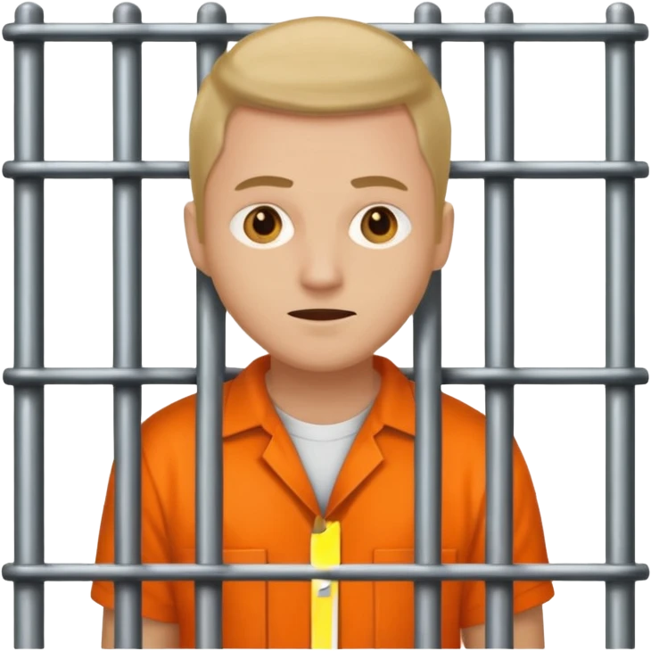 person in jail behind bars emoji