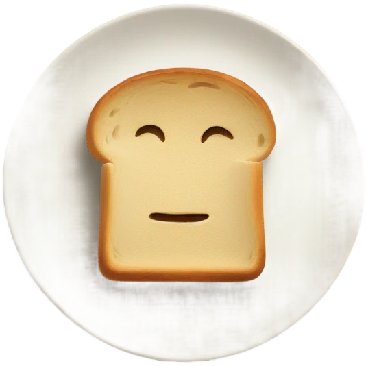 bread on a plate emoji