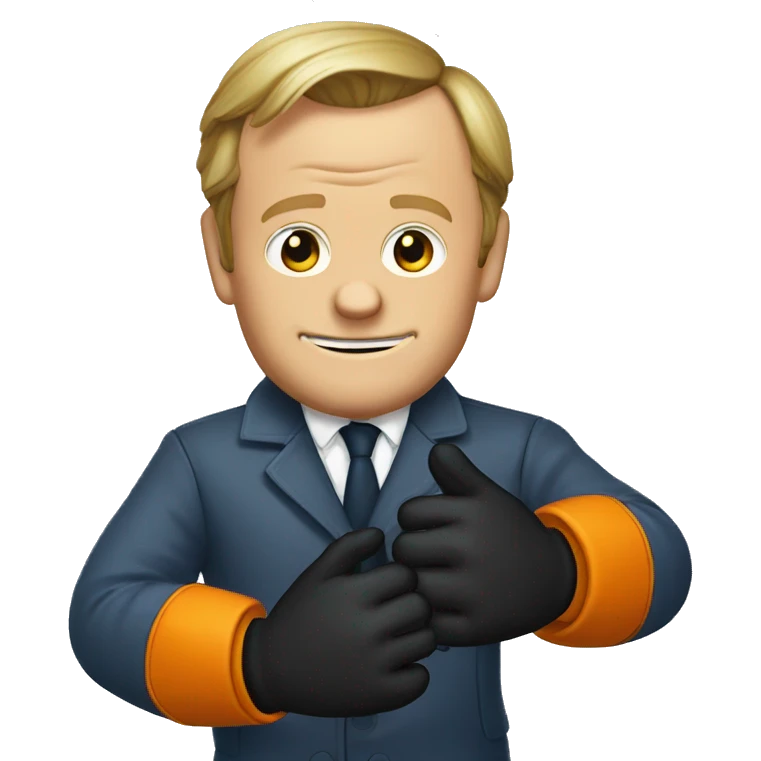 donald tusk wearing gloves emoji