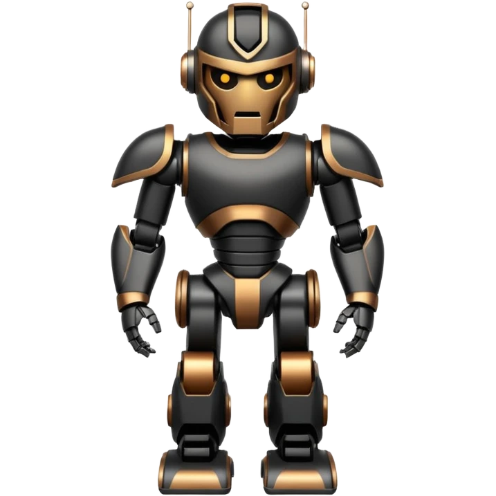 spartan robot, black
 emoji