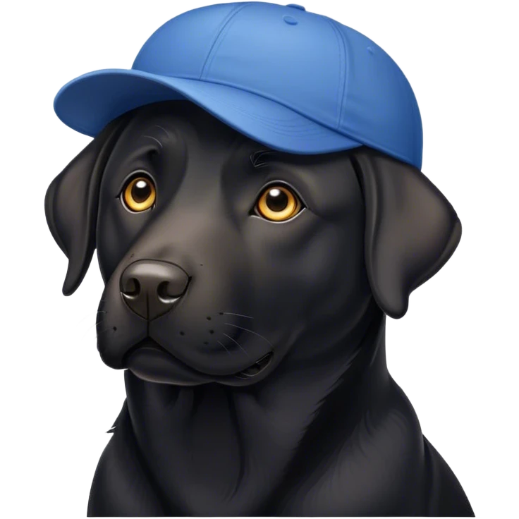 Black Labrador with a cap  emoji