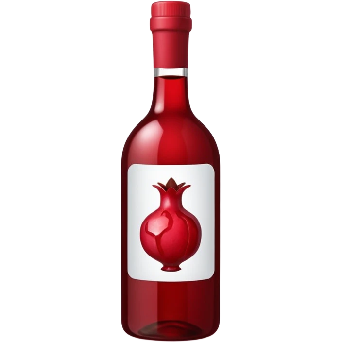 Pomegranate Syrup in a wine bottle emoji