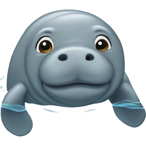 Swimming manatee emoji