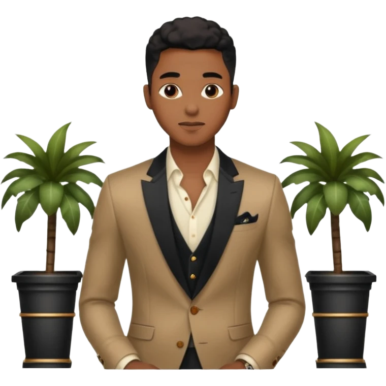 black young adult male using their financial income on lifestyle and aesthetics  emoji