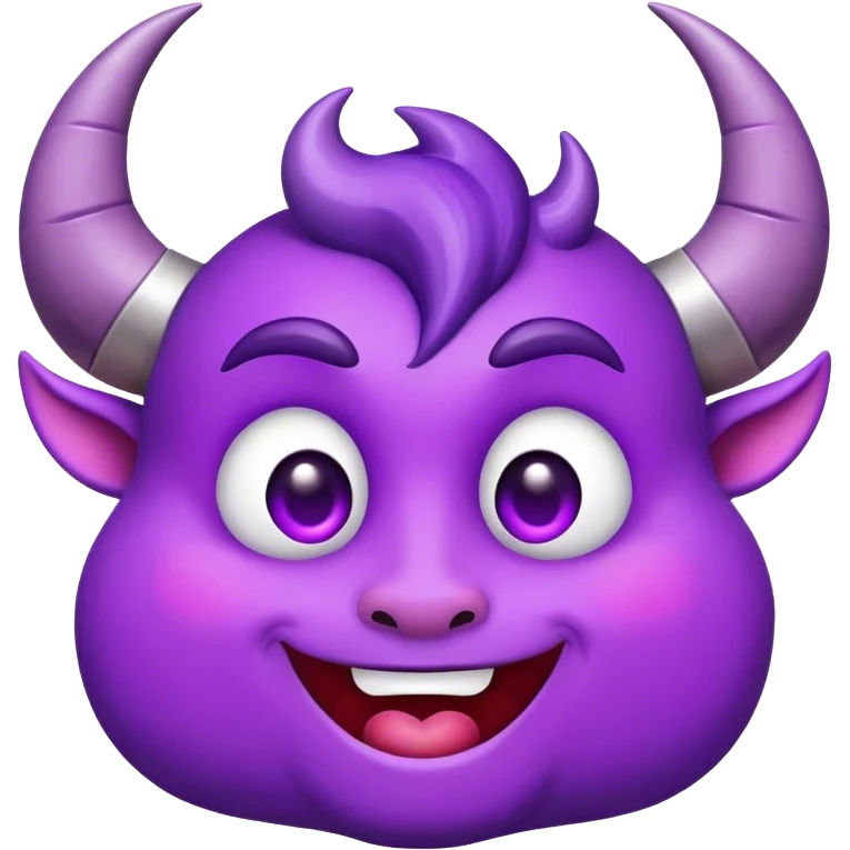 purple kissing face with horns  emoji