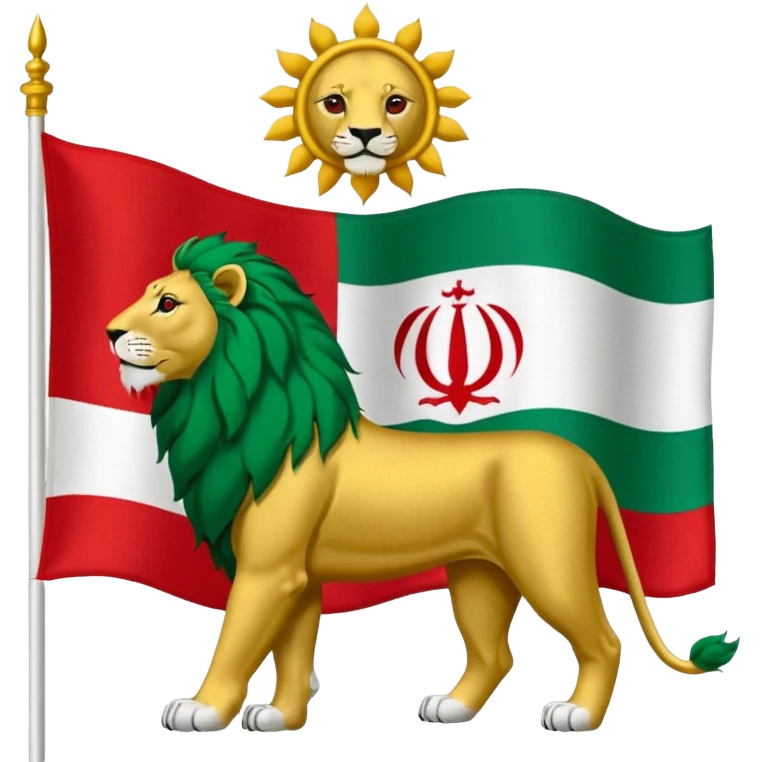 Flag Iran pahlavi don't logo Allah and better emoji