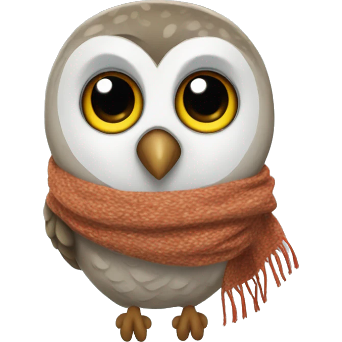 Owl in a scarf emoji