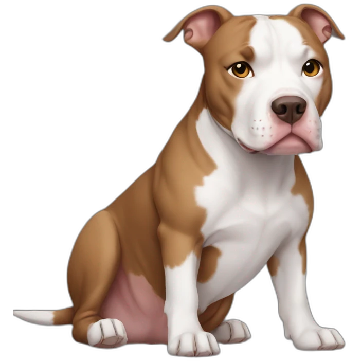 white-and-brown-pitbull-dog emoji
