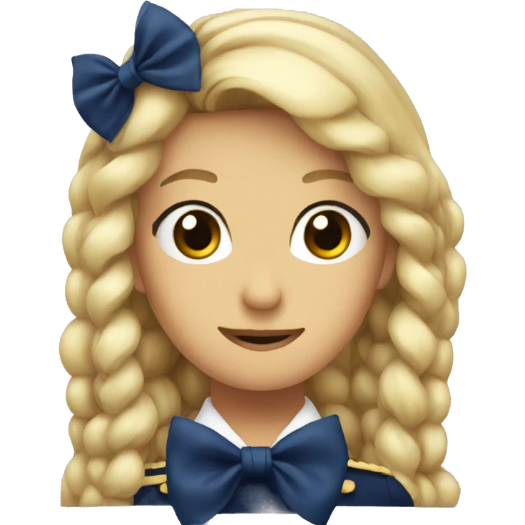Navy blue bow emoji