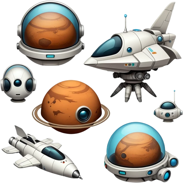 Can you create a telegram sticker pack with a characters from the Mars express movie, please emoji