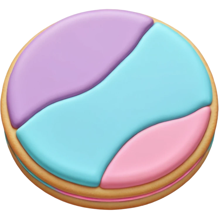 A Colorful delicious pastel cookie emoji