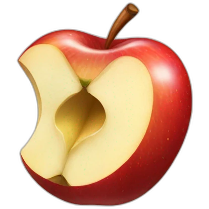 Apple biten one bite left emoji