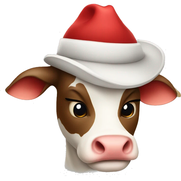 Moo deng with a red hat emoji