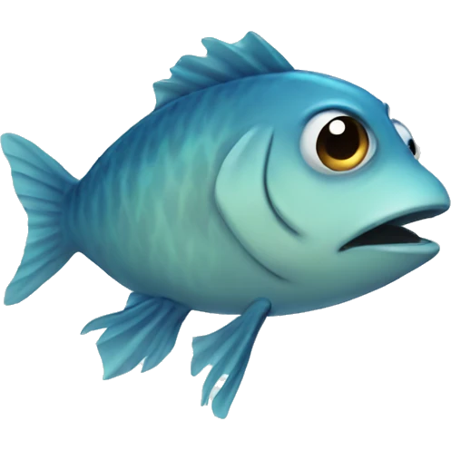 Sad fish emoji