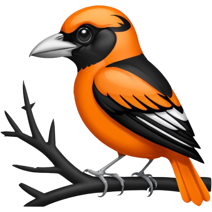 Baltimore Oriole and Baltimore Raven  logos emoji