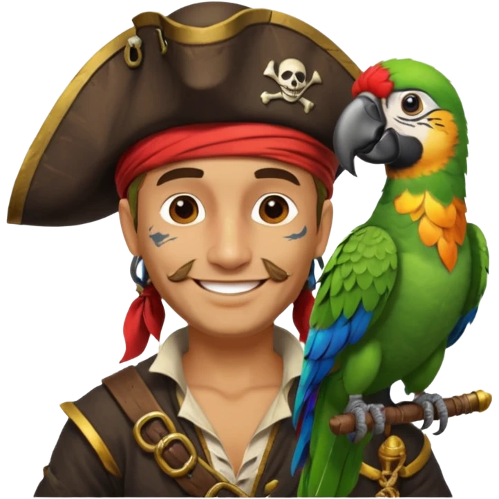 pirate and parrot emoji