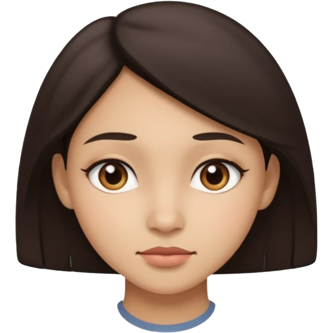 racially ambiguous female face emoji