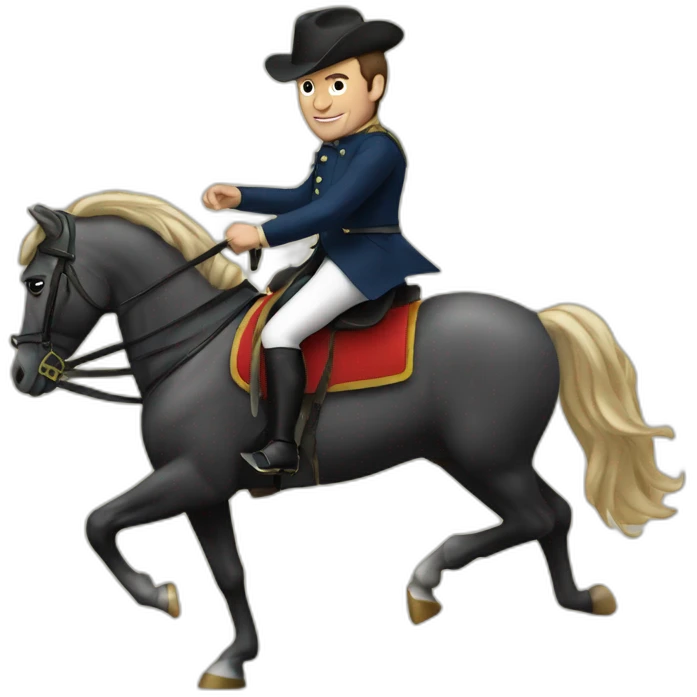 Macron sur cheval emoji