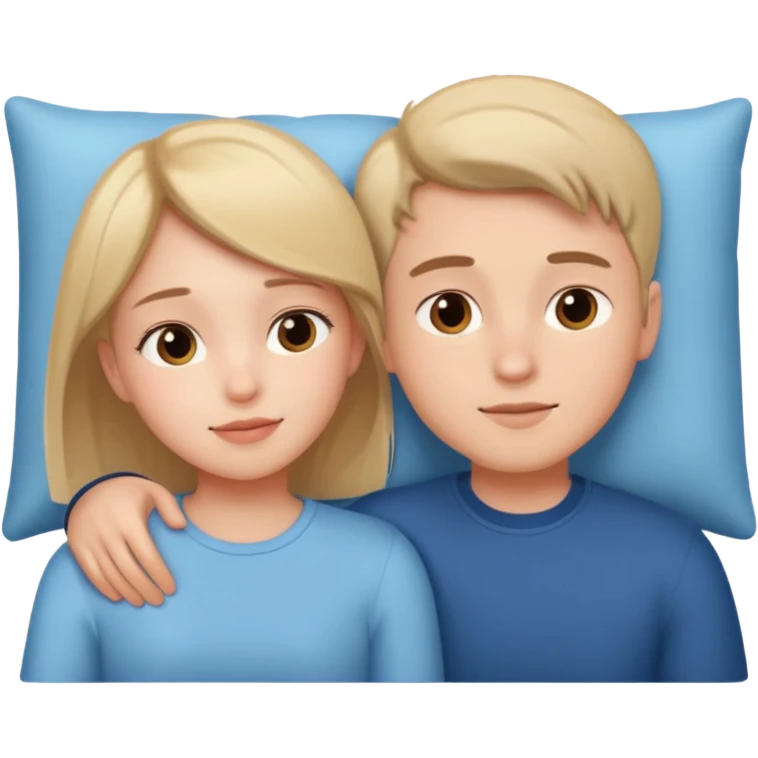 Boy and girl together close relationship cute Laying down emoji