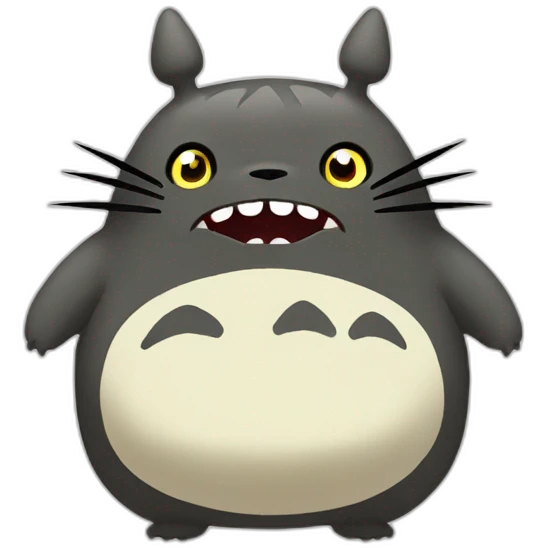 Angry dark Totoro emoji