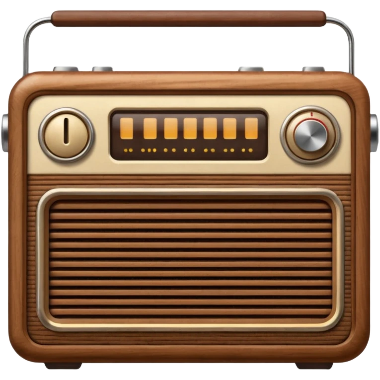 Brown radio emoji