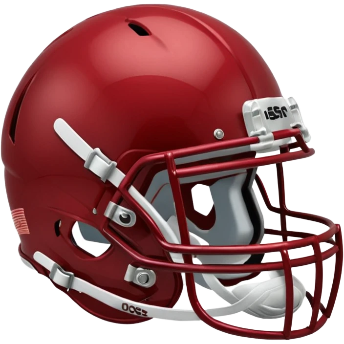 College football player helmet in a deep, dark red color emoji