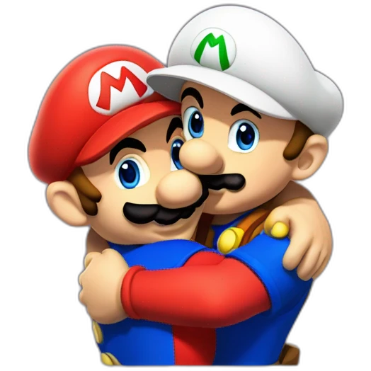 Mario & Luig hug emoji