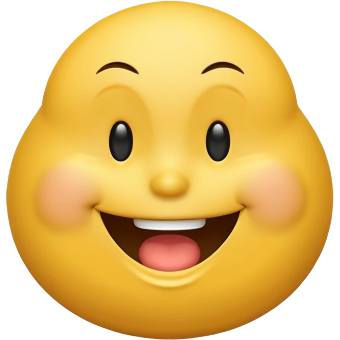 smiley face with a funny, exaggerated chest, cartoon emoji style, keeping it light and non-explicit emoji
