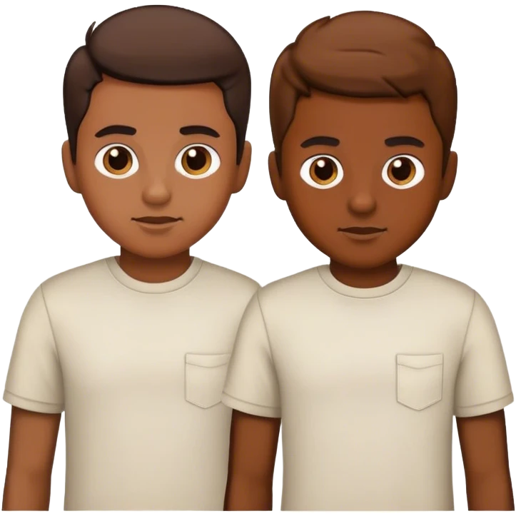 boys in stylish shirts emoji