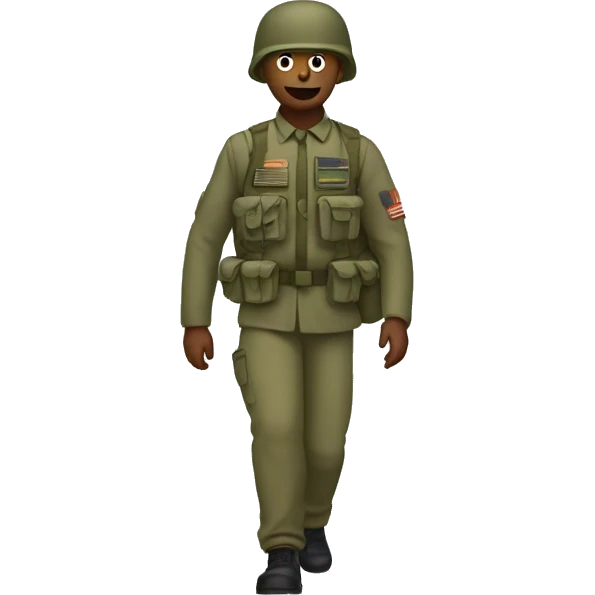 army man walking emoji