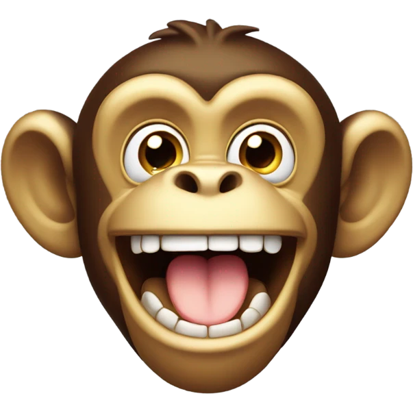 Monkey with gold teeth emoji