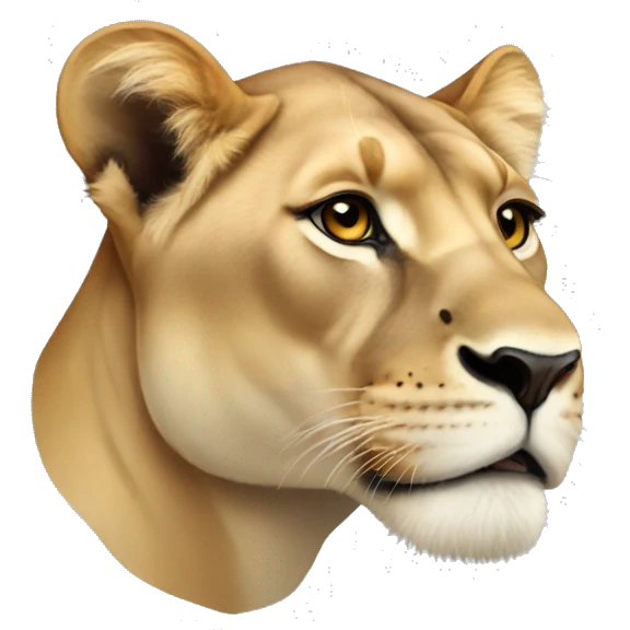 Colored lioness emoji