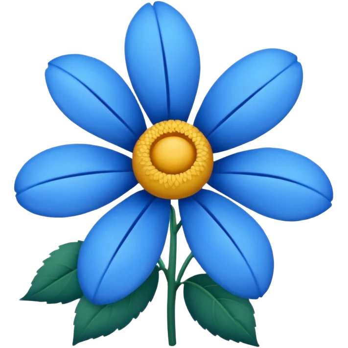 blue flower emoji
