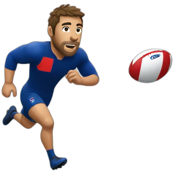 french rugby player running emoji