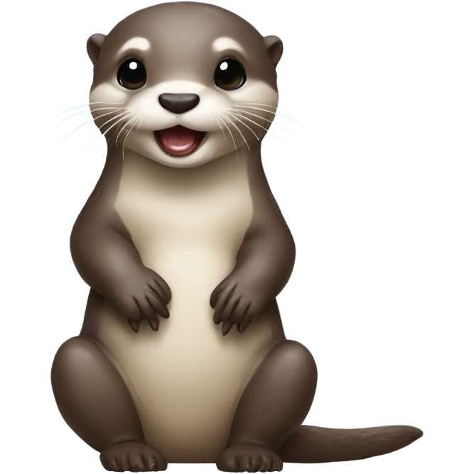 Baby otter eating emoji