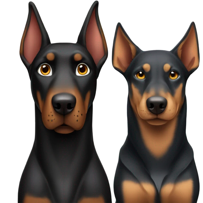one doberman AND one wolf  emoji